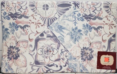ANTI-FATIGUE NONSLIP PVC FLOOR MAT (18''x29'') FLORAL PATCHWORK, FLOWERS, Bibb