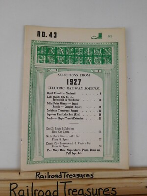 Traction Heritage #43 1975 Jan EST&S CA&E KCL&W Rapid Transit Cincinnati 50 Page