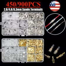 900X Assortment Male Female Spade Terminals Electrical Wire Crimp Connectors Kit