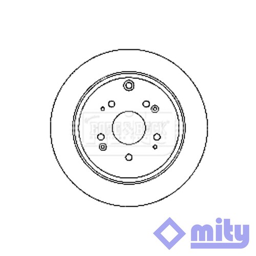 Fits Honda CRV 20062012 2.0 2.2 D TDi 1x Brake Disc Rear Mity