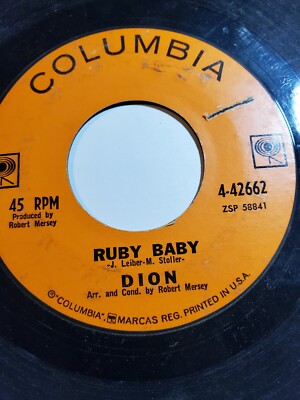 Dion - Ruby Baby / He ll Only Hurt You 1962-7  Single 45rpm GOOD+ F145