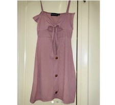 PrettyLittleThing Pink Tie-up Bodycon Dress