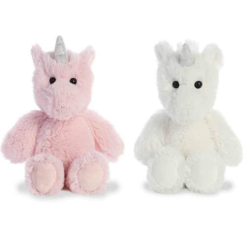 PINK & WHITE UNICORN Cuddly Friends 8" Stuffed Animal Plush by Aurora - 第 1/5 張圖片