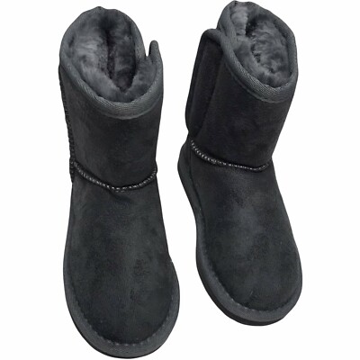 Apres By Lamo Grey Gray Toddler Boot Faux Fur Lined 9c Boy/girl PLEASE READ