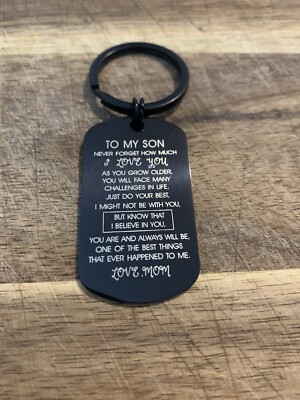 To My Son Love Best Schlüsselanhänger süß Edelstahl Schlüsselring Schlüsselanhänger Weihnachtsgeschenk