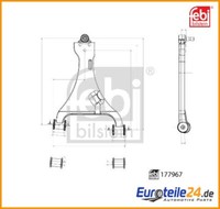 Lenker, RadaufhäNgung Febi Bilstein 177967 Oben FüR Honda