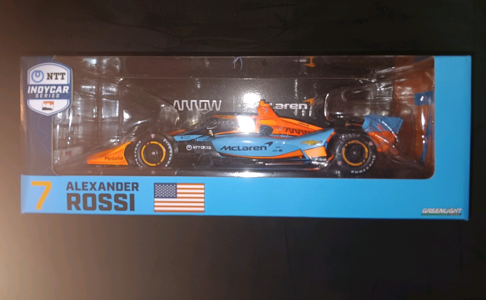 1x Alexander Rossi 2023 Indy Greenlight 1/18 #7 Arrow McLaren NTT Diecast NIB