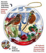 Robins American Santa...I Can Explain Holiday Ornament
