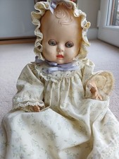 Vintage Rosebud Composition Sleepy Eye Blinking Doll 42cm Collectible