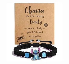 Disney Lilo  Stitch Figure Beads Woven Bracelet