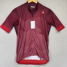 Castelli Flusso Men's Size Large Red Full-Zip Cycling Jersey Limited Edition
