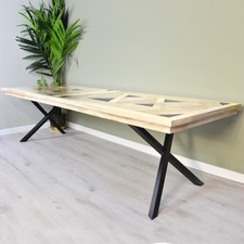Farmhouse Rustic Croix Parquet Large 3m Dining Table LAST ONE