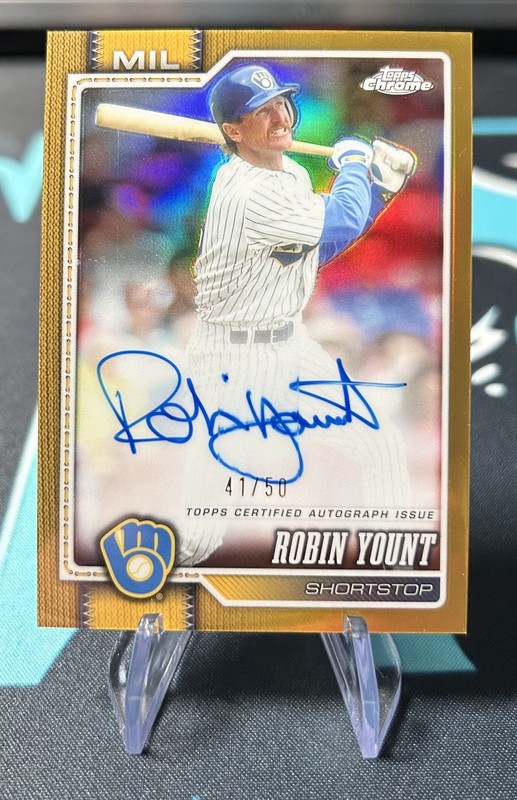 2026 Topps Chrome Robin Yount Legends Auto Gold # /50 Brewers