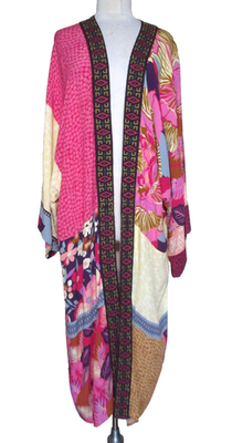 #ad #ad Sundance Paradiso Embroidered Long Kimono Coverup Patchwork Viscose XS S Women $49.99