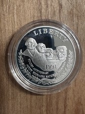 United States Mount Rushmore 50th Anniversary Coin 1991 Silver Dollar Proof 