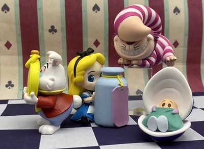 Takara Tomy Disney Alice Hide & Seek Complete Set 4 Cheshire Rabbit Oyster Alice