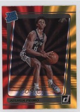 2021-22 Panini Donruss Rated Rookie Holo Red & Gold Laser Joshua Primo #212 18fx
