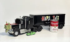 Large 23 3/4” Vintage Maximum Overdrive Semi Truck Black Big Rig Green Goblin