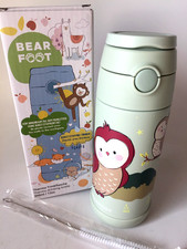 NEU Edelstahl Bear Foot Kindtrinkflasche handgezeichnet Isolierflasche BF100