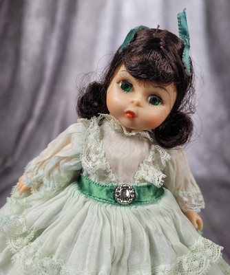 Vintage Madame Alexander Scarlett O Hara 8  Doll Gone With The Wind Green Dress