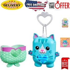 Fun & Engaging Pawtricia The Blue Kitty - Electronic Cat Toy with Keychain Clip