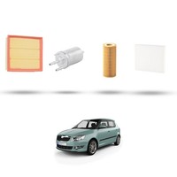 Hoffcar Set Service - 4 Filter FüR Skoda Fabia II (545,542) 1.2 12V 44Kw Von 2