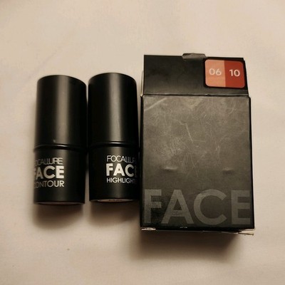 FOCALLURE 2 Pcs Mineral Cream Stick Highlighter & Contour Light Medium #06 & 10