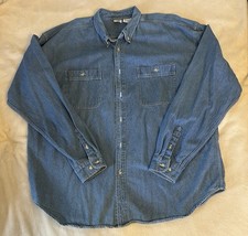 Disney Store Mickey Mouse  Friends Denim Vintage Embroidered Shirt XXL