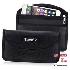 Fireproof Faraday Bag with Zipper Anti-Tracking GPS RFID Car Key Signal 2 Pack