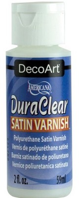 DecoArt DuraClear Poly Varnish Satin Clear Finish 2oz