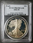 2003 W Proof $1 American Silver Eagle Dollar ANACS PR69 DCAM