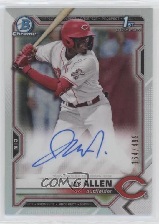 2021 Bowman Draft Chrome Pick Refractor 164/499 Jay Allen #CDA-JA Auto 01dg