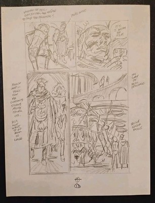 Frank Thorne RED SONJA #6 Original  Marvel Comics Prelim Panel Page Art!  
