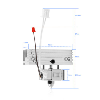 3D Printer Hotend Kit 0.4mm Nozzle Hot End Kit With Heatsink 24V 80W 