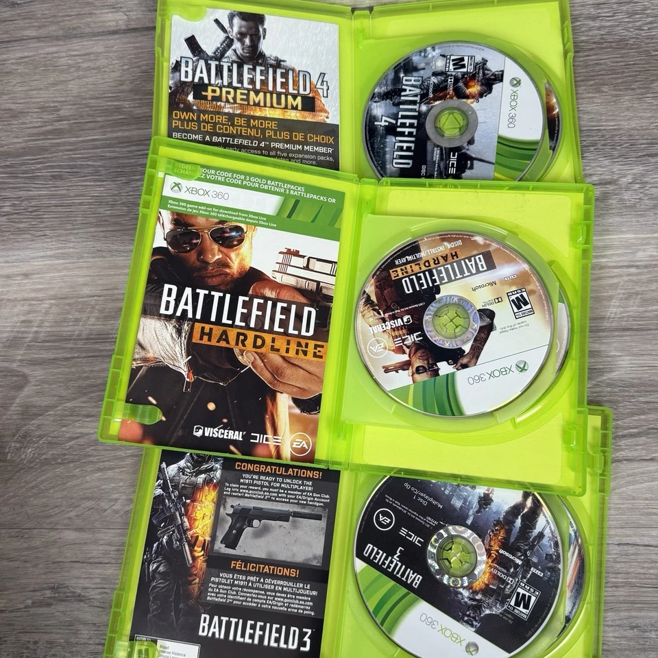 Battlefield Lot 3 4 Hardline Bad Company 2 Lot Xbox 360 CIB Tested - Image 4 of 4