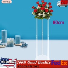 10pcs 80cm Acrylic Artificial Flower Vase Stand Wedding Centerpieces Decoration
