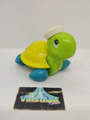 Tortue Fisher Price à Trainer Pattes Bleu Année 1977 Vintage - État Passable - Photo 1/4