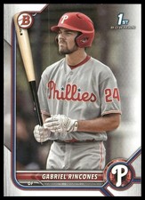 2022 Bowman Draft #BD-142 Gabriel Rincones Philadelphia Phillies NM+