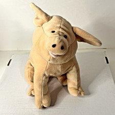 Vintage Pig 11" Plush Hog Curly Tail Soft Stuffed Animal Made in Korea Carousel
