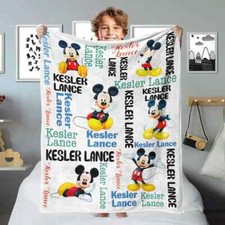 Personalized Famous Mouse Plush Sofa BLANKET MOTHER DAY GIFT ALL OVER PRINT