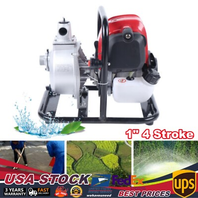 #ad 1quot; 4 Stroke Gas Powered Water Transfer Pump High Pressure Irrigation Water Pump $144.52