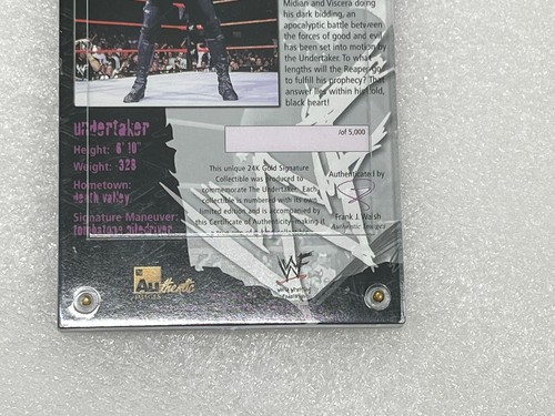 99 Authentic Images WCW 3x5 Card UNDERTAKER NNO Blank OF 5000 PROMO SAMPLE WWF - Picture 3 of 3