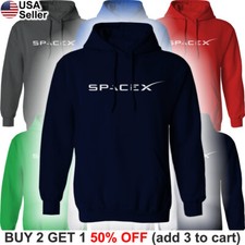 SpaceX Hoodie Sweatshirt Space X Hooded Sweater Exploration Shirt Elon Musk NASA