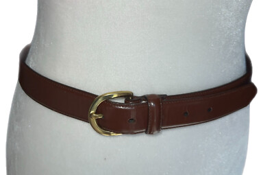 COACH BRITISH TAN GLOVE TANNED LEATHER SOLID BRASS BUCKLE  display picture 3
