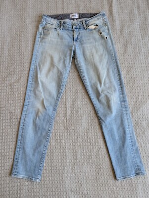 Paige Jeans Women 28 Fit 29x27 Blue Skyline Ankle Peg Stretch
