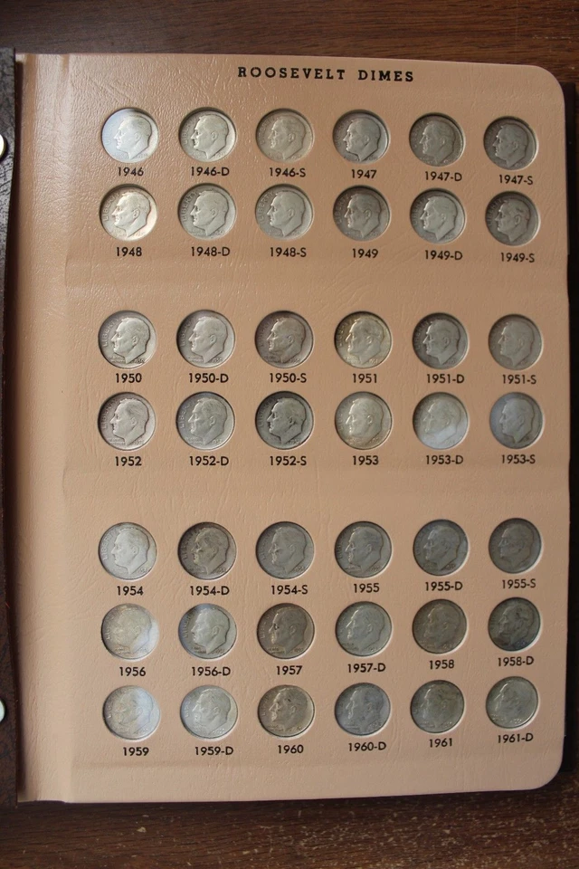 COMPLETE SET 1946 - 2016 ROOSEVELT DIME DANSCO 1946-1964 SILVER +1 FREE BU PROOF - Image 2 of 4