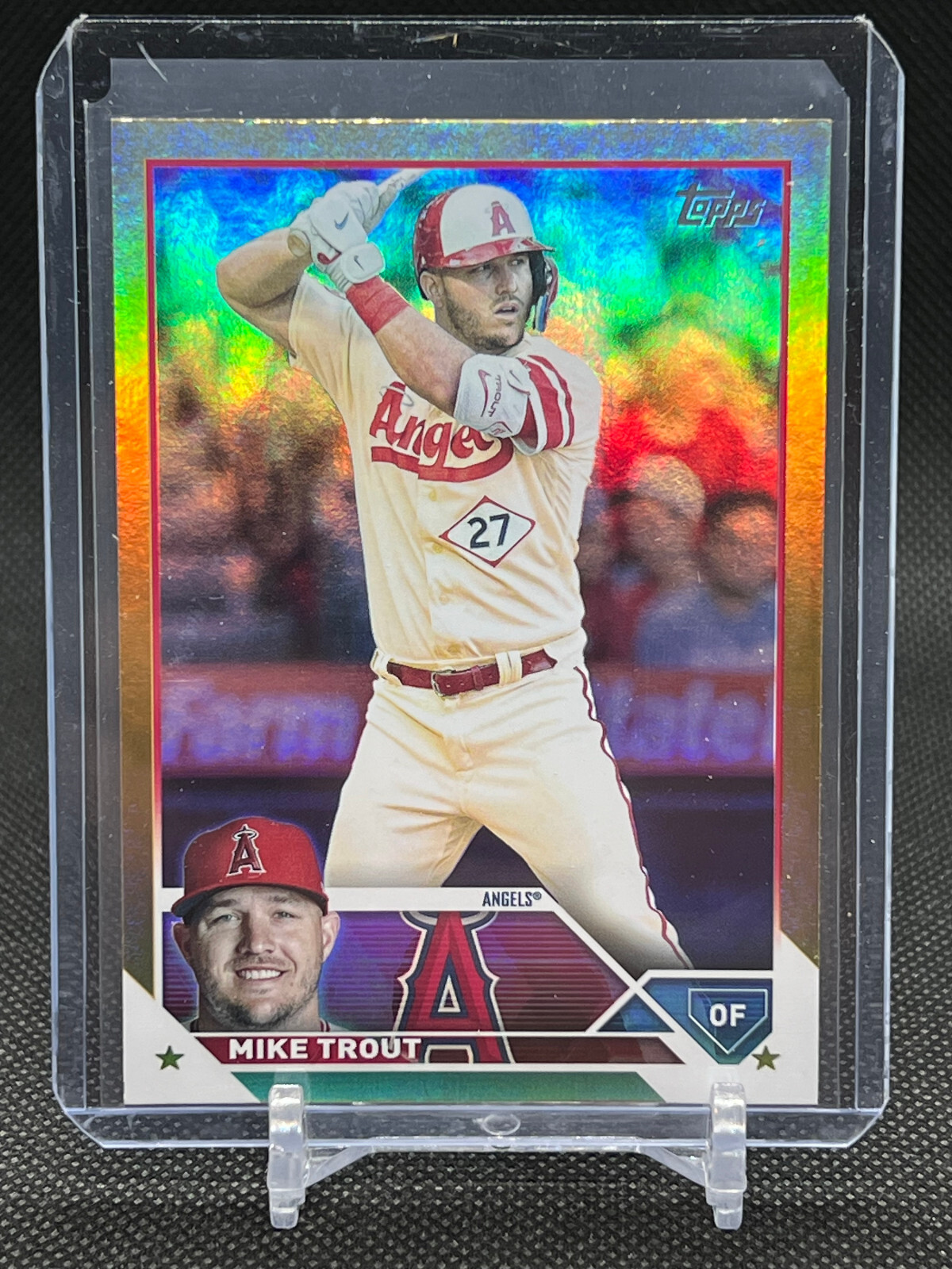 2023 Topps Series 1 Mike Trout Gold Foil Los Angeles Angels #27