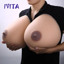 Huge Silicone Breastplates Crossdresser Breast Forms Drag Queen False Boobs 18XL