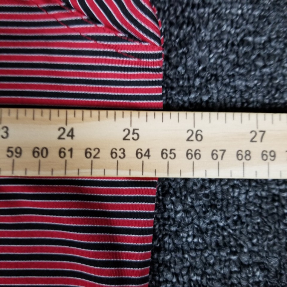 Greg Norman Polo Shirt Mens XL Red Striped Golf Casual Preppy 51" Chest