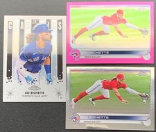 2022 TOPPS CHROME BO BICHETTE LOT X 3 NEW CLASSICS INSERT-BASE-PINK REFRACTOR